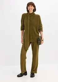 Maglione oversize con sciarpa, bonprix