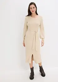 Abito in maglia a coste di misto viscosa fluente, bonprix