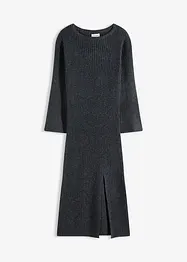 Abito in maglia con spacco, bonprix