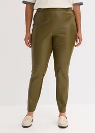 Pantaloni in similpelle di misto punto di Roma, bonprix