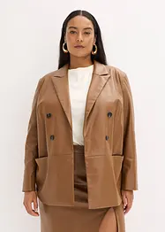 Blazer oversize in similpelle, bonprix