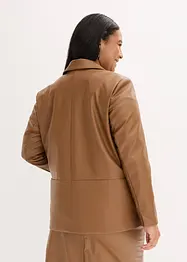 Blazer oversize in similpelle, bonprix