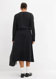 Gonna midi in misto viscosa, bonprix