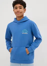 Felpa con cappuccio in puro cotone biologico, bonprix