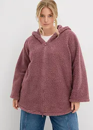 Giacca in pile teddy con spacchi laterali, bonprix
