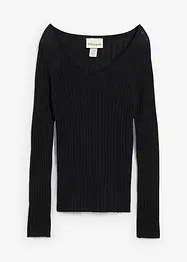 Maglione in filato fine di lana merino, bonprix