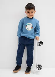 Pantaloni cargo termici in velluto a coste con fodera in jersey, regular fit, bonprix