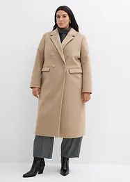 Cappotto doppiopetto in simil lana, bonprix