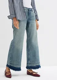 Jeans wide leg, vita media, bonprix