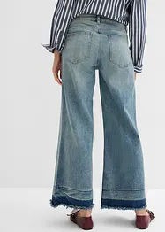 Jeans wide leg, vita media, bonprix