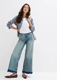 Jeans wide leg, vita media, bonprix