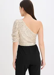 Top con paillettes, bonprix