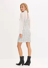 Miniabito in bouclé con maniche di chiffon, bonprix
