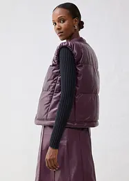 Gilet trapuntato in nappa d'agnello, bonprix