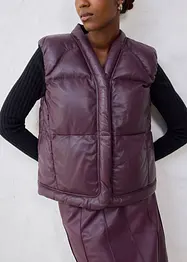 Gilet trapuntato in nappa d'agnello, bonprix