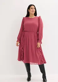Abito di chiffon con volant, bonprix