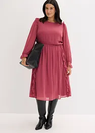 Abito di chiffon con volant, bonprix
