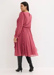 Abito di chiffon con volant, bonprix
