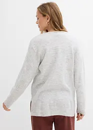 Maglione lungo oversize con spacchi ai lati, bonprix
