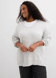Maglione lungo oversize con spacchi ai lati, bonprix