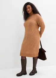 Abito in maglia a trecce, bonprix