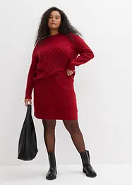 Gonna di maglia con motivo a rombi, bonprix