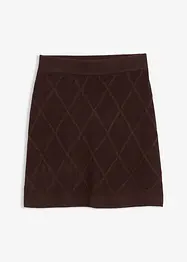 Gonna di maglia con motivo a rombi, bonprix