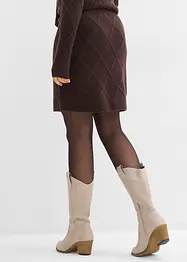 Gonna di maglia con motivo a rombi, bonprix