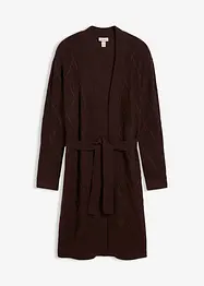 Maxi cardigan in maglia con motivo a rombi, bonprix