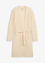 Maxi cardigan in maglia con motivo a rombi, bonprix