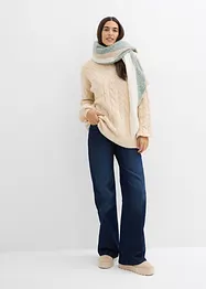 Maglione oversize con lavorazione a trecce, bonprix