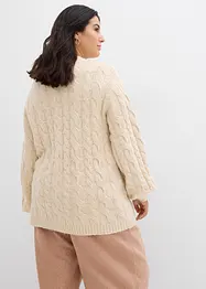 Maglione oversize con lavorazione a trecce, bonprix