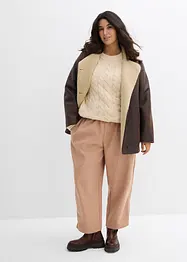 Maglione oversize con lavorazione a trecce, bonprix