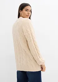 Maglione oversize con lavorazione a trecce, bonprix