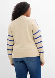 Maglione con motivo a righe strutturato, bonprix