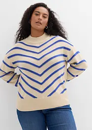 Maglione con motivo a righe strutturato, bonprix