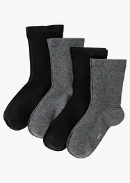 Calzini con bordo morbido e cotone biologico (pacco da 4 paia), bonprix