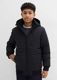 Giacca trapuntata invernale stile bomber con cappuccio, bonprix