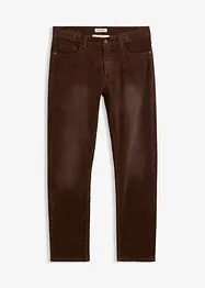 Pantaloni di velluto a coste elasticizzato effetto lavato regular fit, straight, bonprix