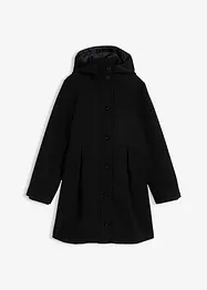 Cappotto svasato con cappuccio e pinces, bonprix