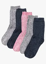 Calzini termici di spugna con cotone biologico (pacco da 5 paia), bonprix