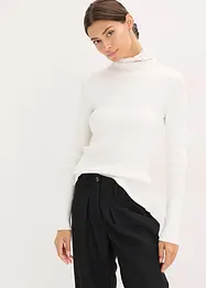 Maglione a coste in misto viscosa fluente, bonprix