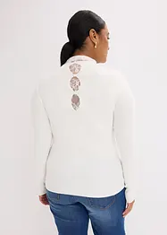 Maglione a coste in misto viscosa fluente, bonprix