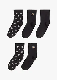 Calzini con bordo che non segna con cotone biologico (pacco da 5 paia), bonprix
