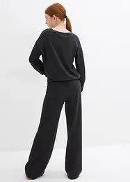 Maglione in filato fine e pantaloni in maglia di morbida viscosa (set 2 pezzi), bonprix
