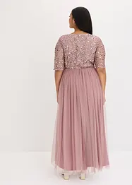 Abito da sera in tulle delicato con ricamo e paillettes, bonprix