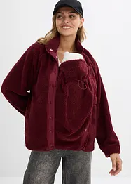 Giacca prémaman 3 in 1 in pile teddy con inserto babywearing, bonprix