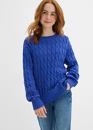Maglione in  filato grosso di puro cotone, bonprix
