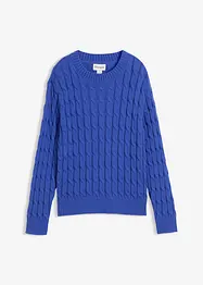 Maglione in  filato grosso di puro cotone, bonprix