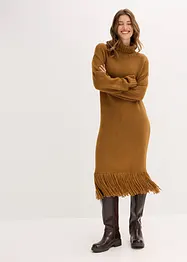 Abito in maglia con frange al fondo, bonprix